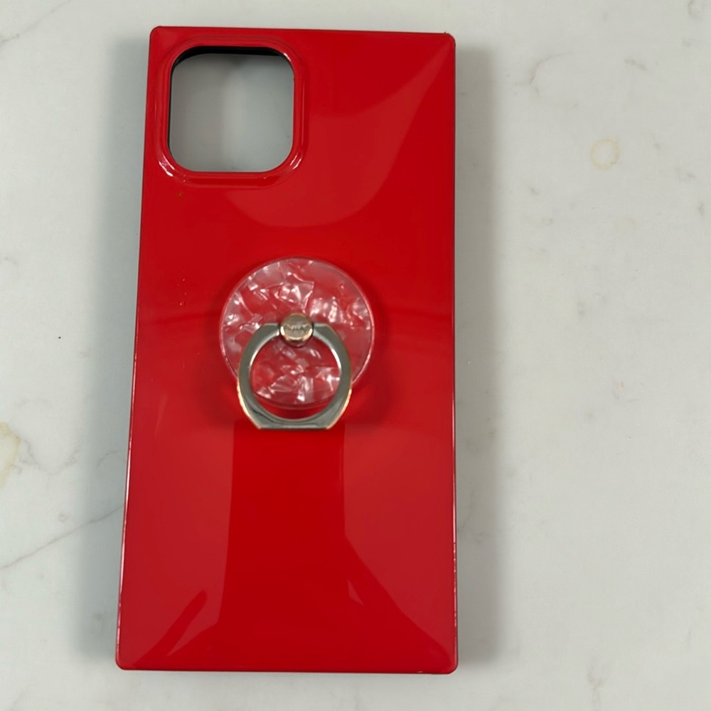 Flaunt Red IPhone 12 Pro Max case with phone ring